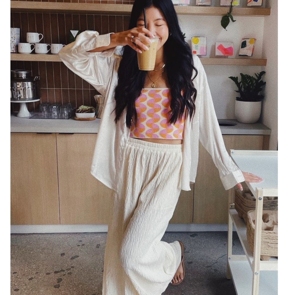 VRG GRL French Inspired Pants- Nude